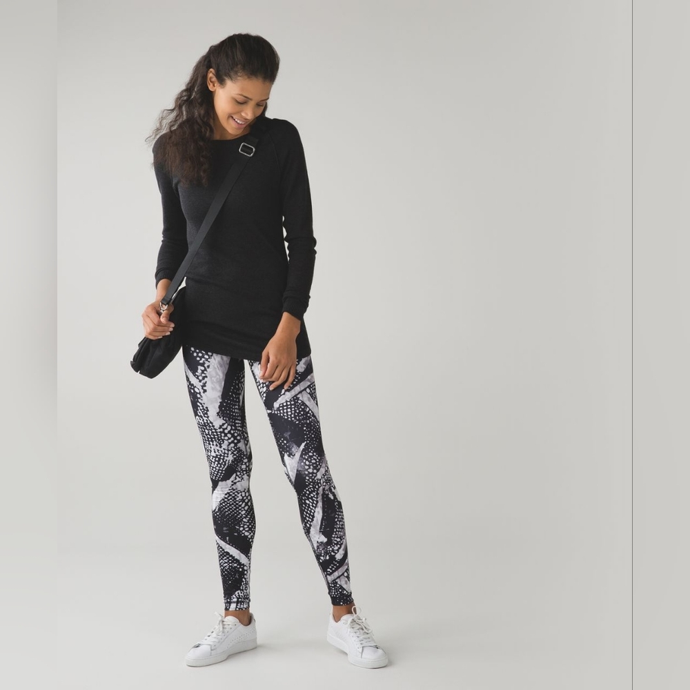 Lululemon Wunder Under Pant III *Full-On LuonStatic Mist White Black